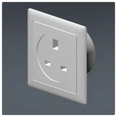 Socket / outlet type G (3D)